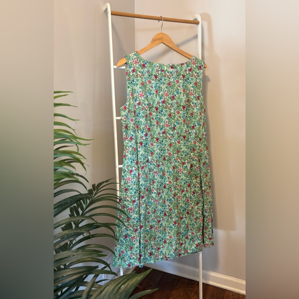 Anne Klein Green Floral Dress - Picture 3 of 16
